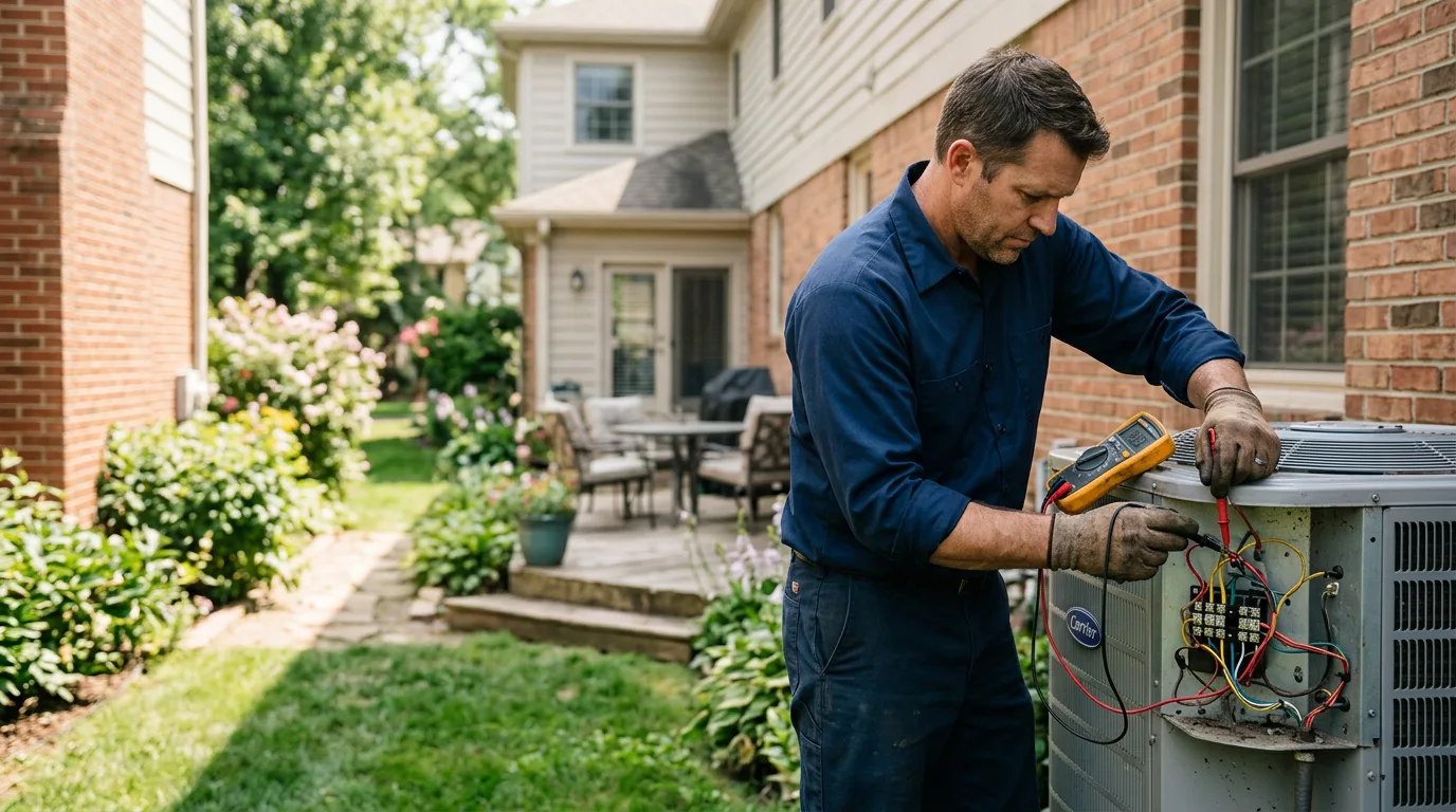 HVAC technician working near Le Grand, IA